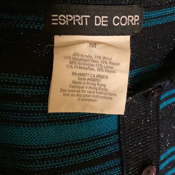 Esprit sweater dress with blue striped bodice and navy skirt with silver lurex - Picture 5 of 5